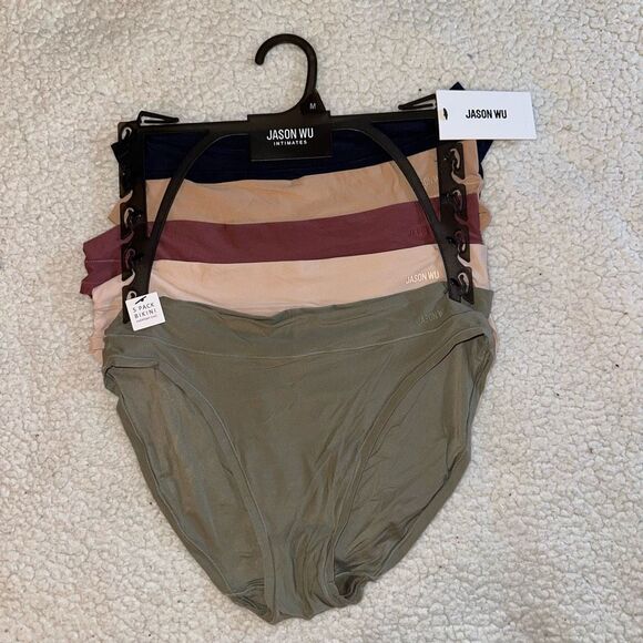 Jason Wu Medium Bikini Underwear Set 5 Pairs Multiple Colors- Green Tan Pink Etc - Picture 1 of 6